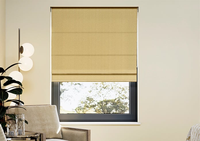 Montierre Stripe, Soft Mustard - Roman Blind - Image 3